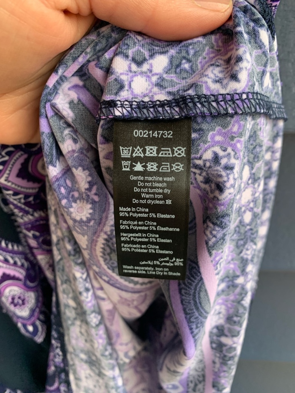 Avenue Purple and Black Paisley Medallion Tunic Tank - Picture 3 of 5